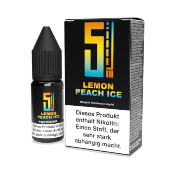 5EL - Lemon Peach Ice - Nikotinsalz Liquid