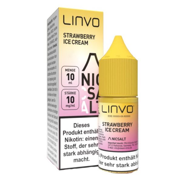 Linvo - Nikotinsalz Liquid - Strawberry Ice Cream