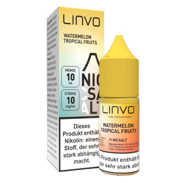 Linvo - Nikotinsalz Liquid - Watermelon Tropical Fruits