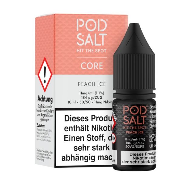 Pod Salt Core - Nikotinsalz Liquid - Peach Ice