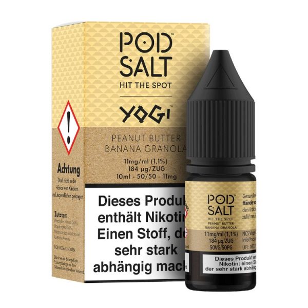 Pod Salt Fusion - Peanut Butter Banana Granola - Nikotinsalz Liquid