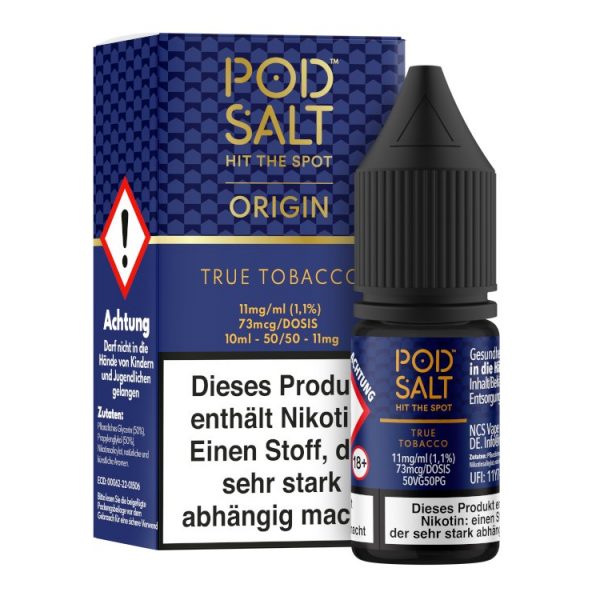 Pod Salt Origin - True Tobacco - Nikotinsalz Liquid