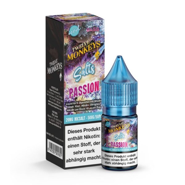 Twelve Monkeys - Iced - Nikotinsalz Liquid - Passion