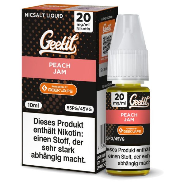 GeekVape - Geekit - Nikotinsalz Liquid - Peach Jam