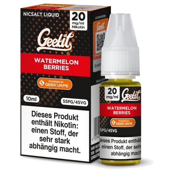 GeekVape - Geekit - Nikotinsalz Liquid - Watermelon Berries