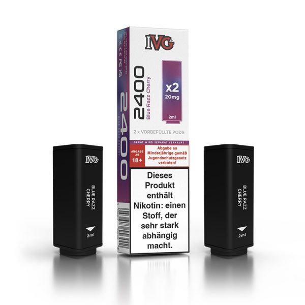 IVG - 2400 Pod 20mg/ml (2 Stück pro Packung) - Blue Razz Cherry