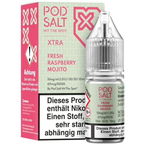 Pod Salt X - Nikotinsalz Liquid  - Fresh Raspberry Mojito