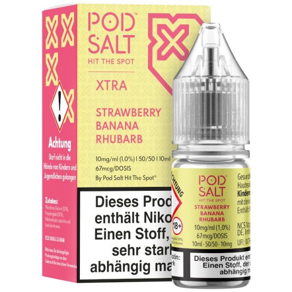 Pod Salt X - Nikotinsalz Liquid  - Strawberry Banana Rhubarb