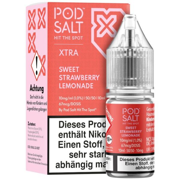 Pod Salt X - Nikotinsalz Liquid  - Sweet Strawberry Lemonade