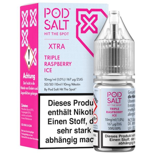 Pod Salt X - Nikotinsalz Liquid  - Triple Raspberry Ice