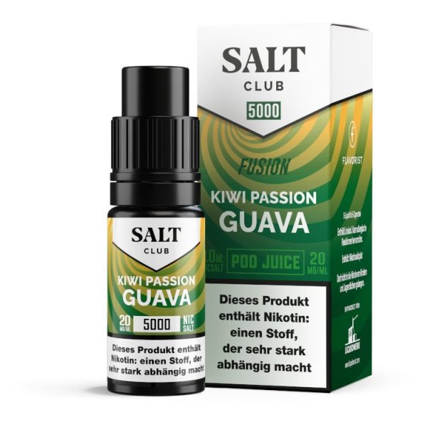 Salt Club - 5000 - Nikotinsalz Liquid 20 mg/ml - Kiwi Passion Guava