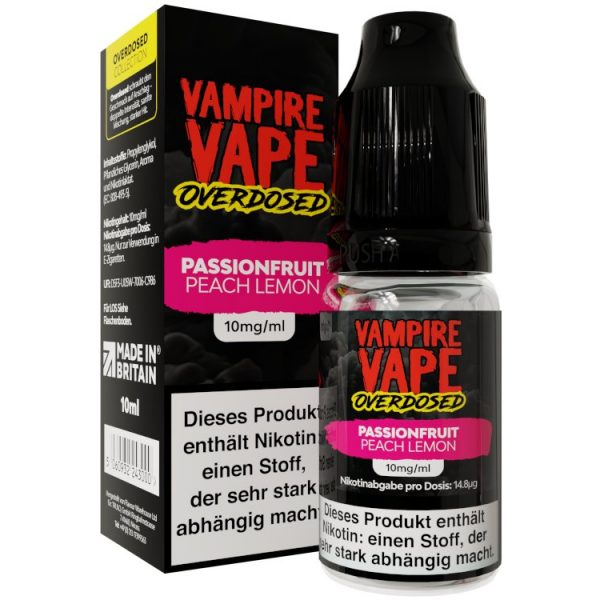 Vampire Vape - Overdosed - Nikotinsalz Liquid - Passionfruit Peach Lemon