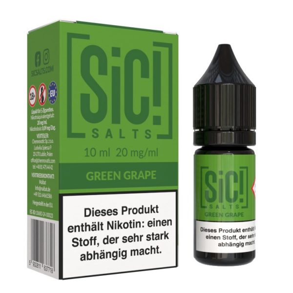 SiC! Salts - Nikotinsalz Liquid - Green Grape