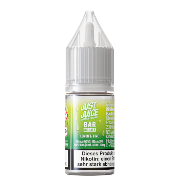 Second image of Just Juice - Bar - Nikotinsalz Liquid - Lemon & Lime